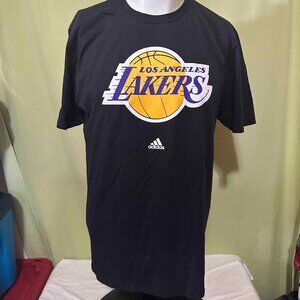 Los Angeles Lakers Adidas Go To Tee Men's Black T Shirt Size Large Lebron James